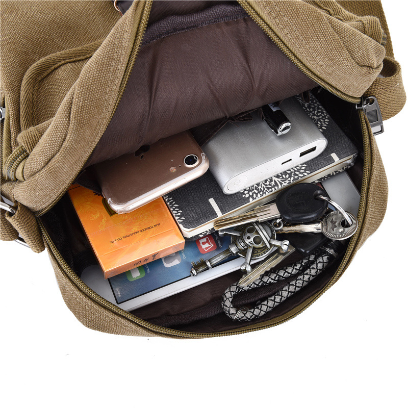 Canvas bag men's one shoulder  - огляд і ціна Canvas Backpack Casual
