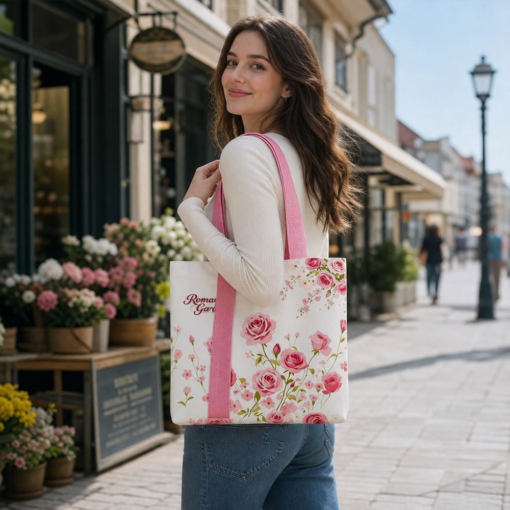 Portable Floral Canvas Tote Ba - огляд і ціна Canvas Backpack Casual