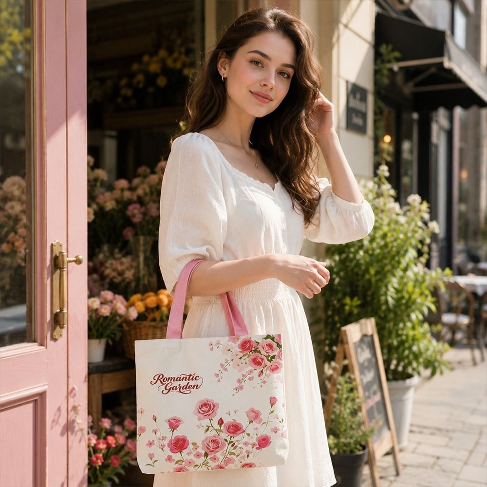 Portable Floral Canvas Tote Ba - огляд і ціна Canvas Backpack Casual